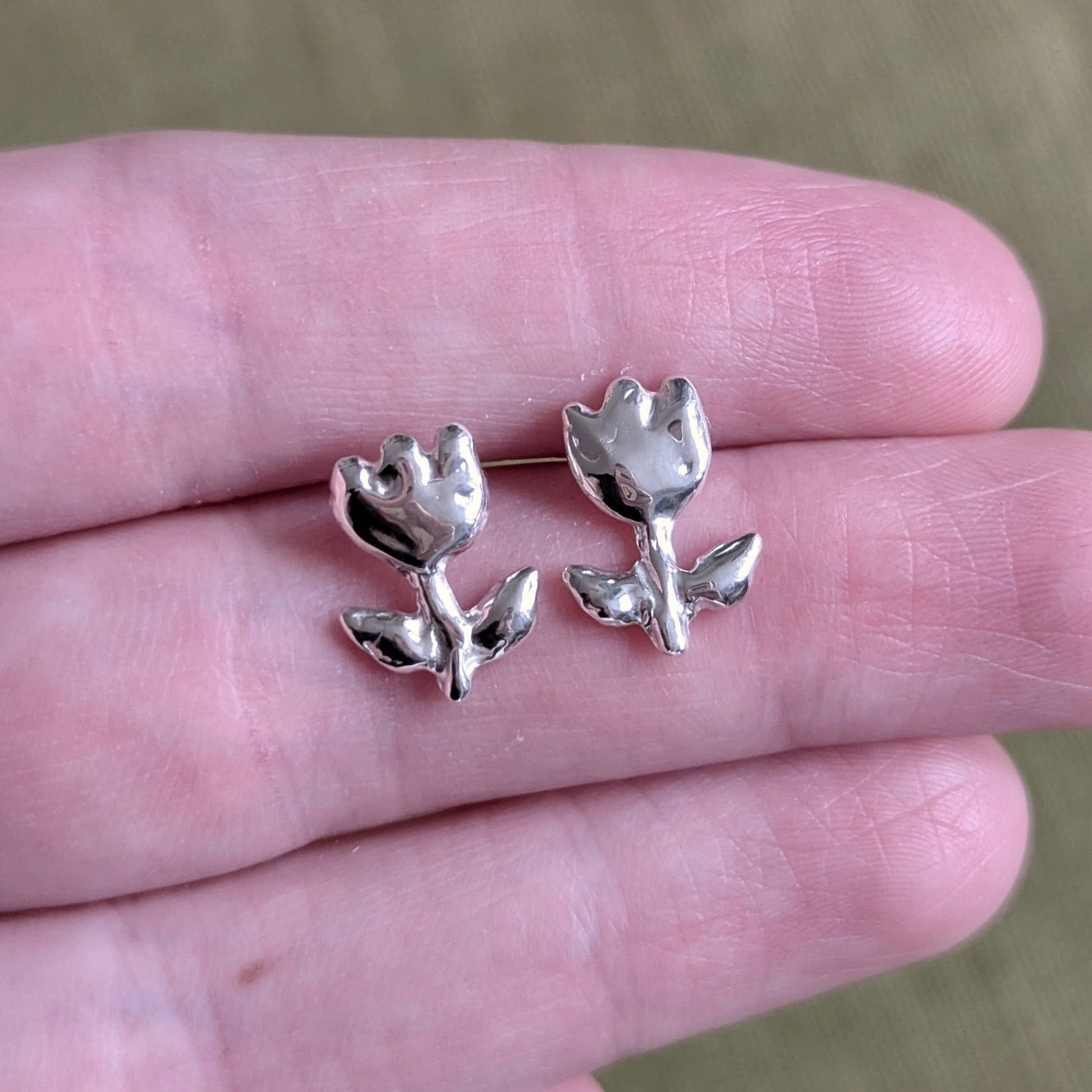 Tulip Stud Earrings - Ready To Ship