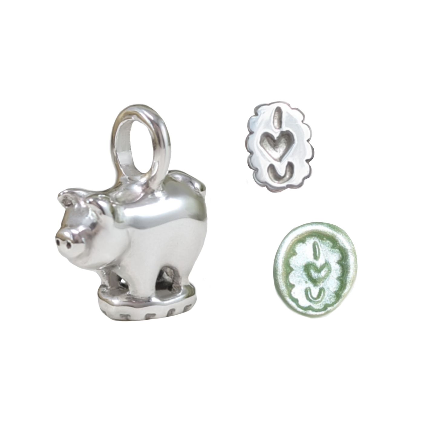Love Pig Wax Stamp - Necklace Set