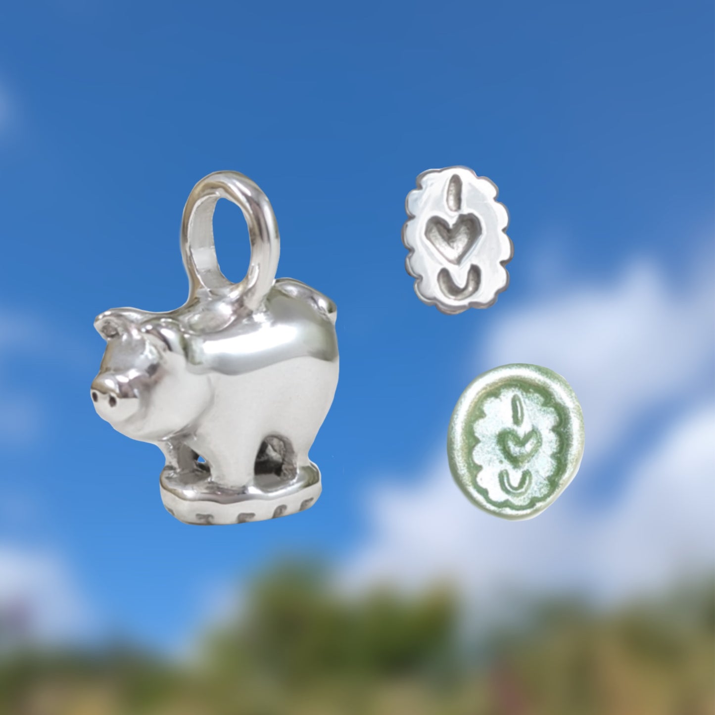 Love Pig Wax Stamp - Necklace Set
