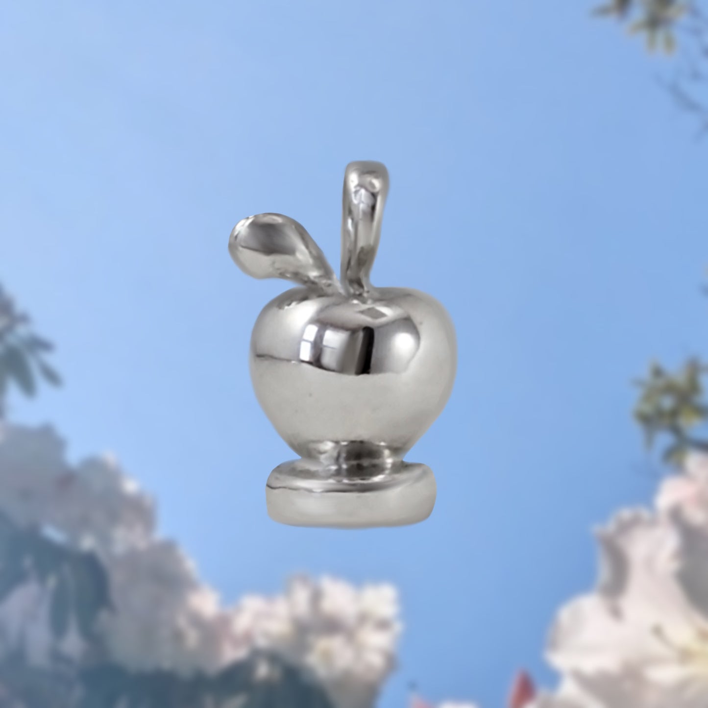 Pendant Only - Juicy Apple Silver Wax Stamp
