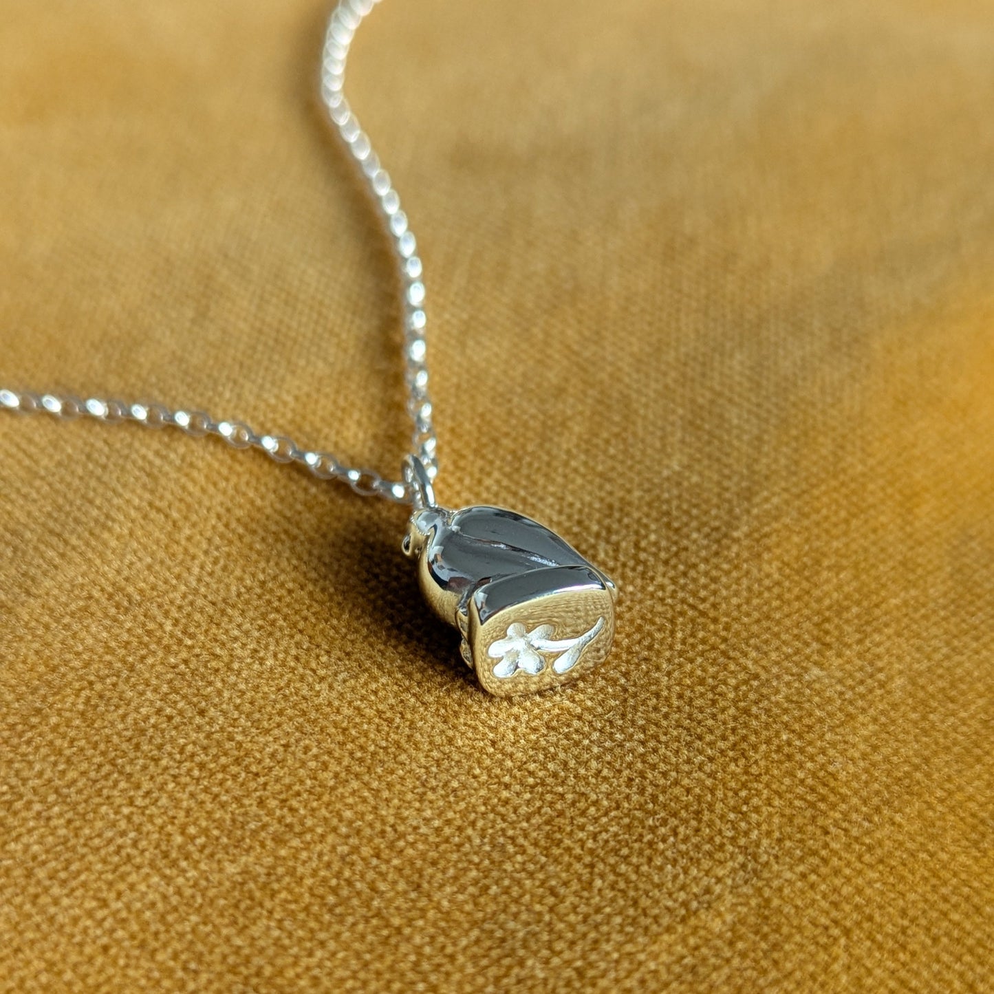 Little Bird & Flower Wax Stamp Necklace Set