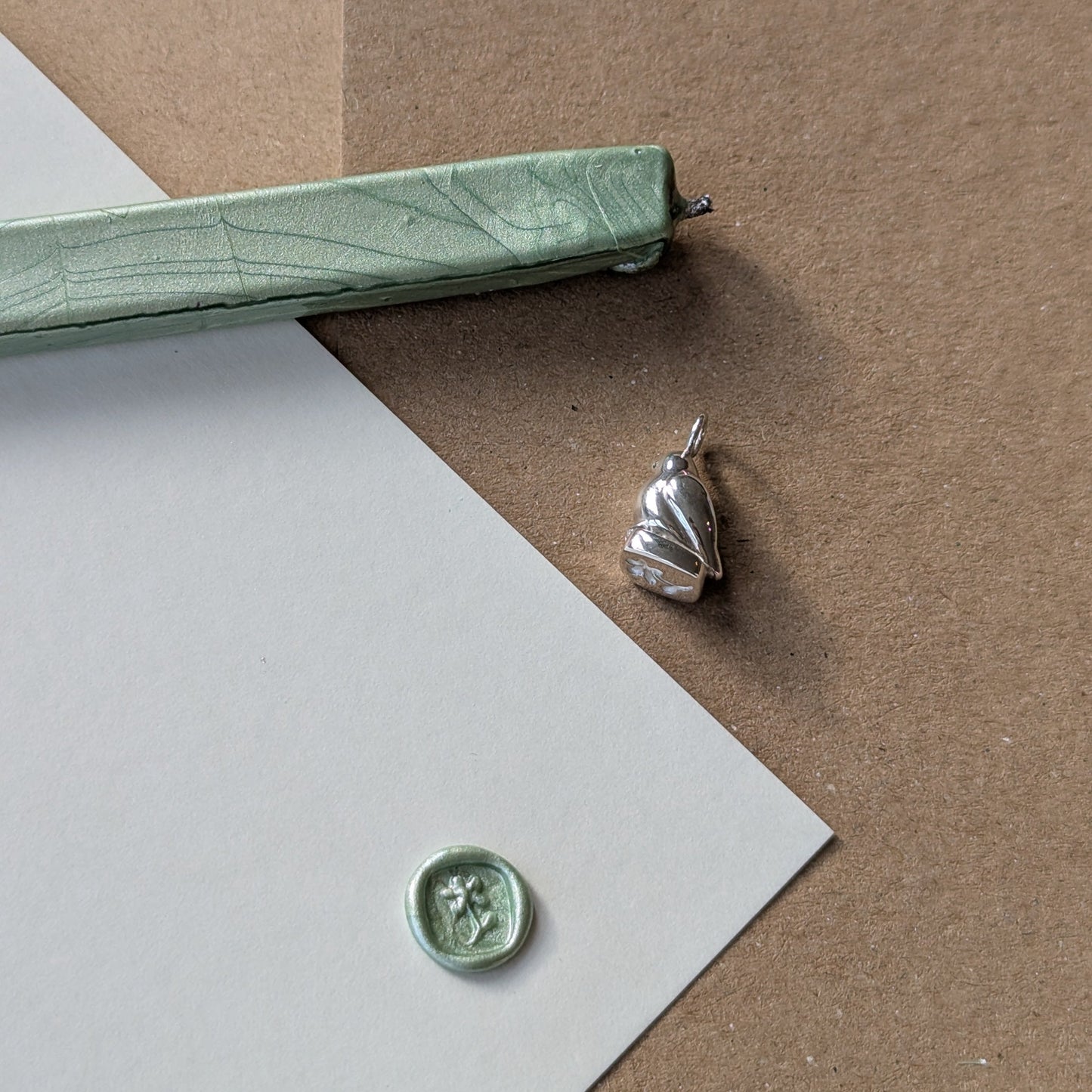 Little Bird & Flower Wax Stamp Necklace Set