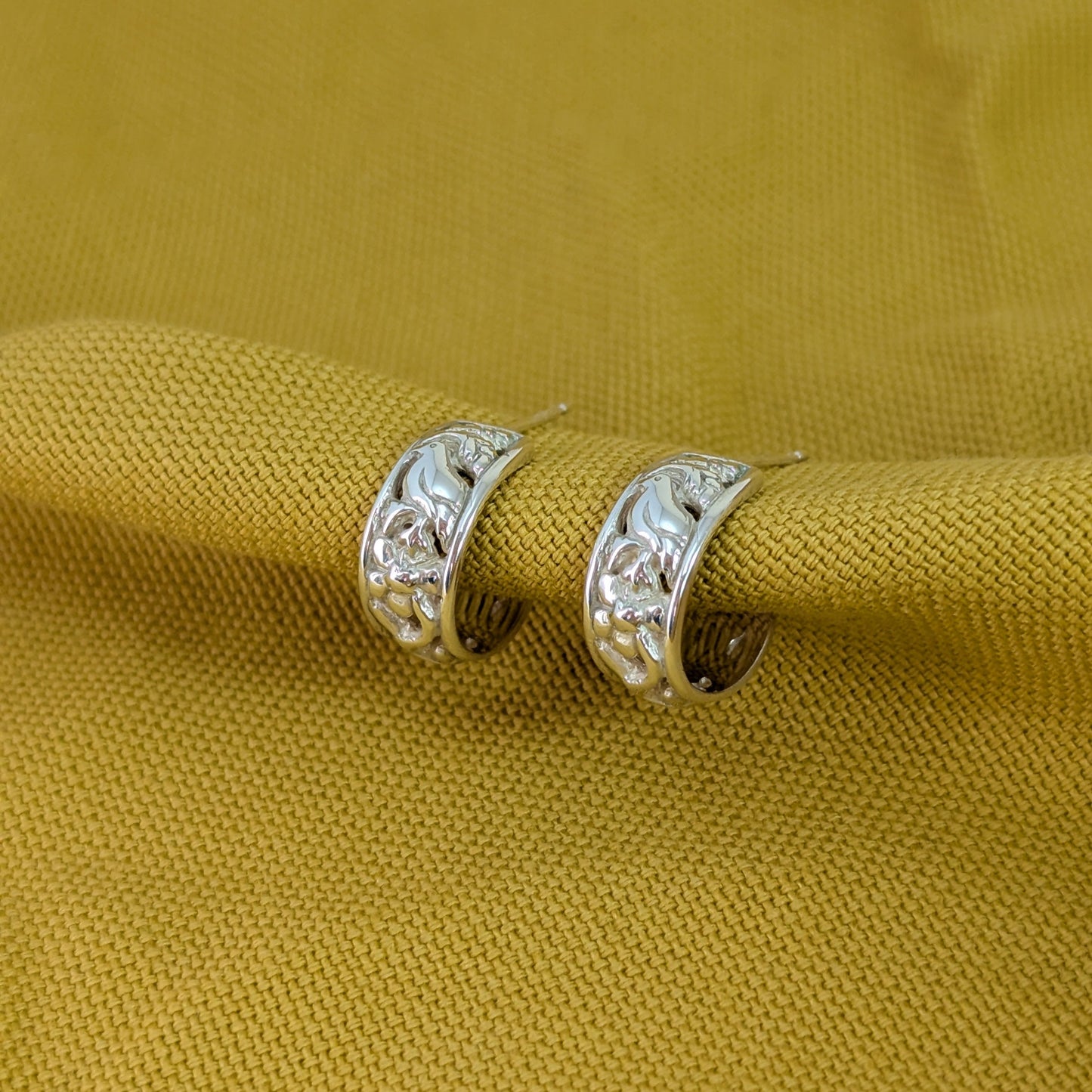 Little Bird Hoop Stud Earrings