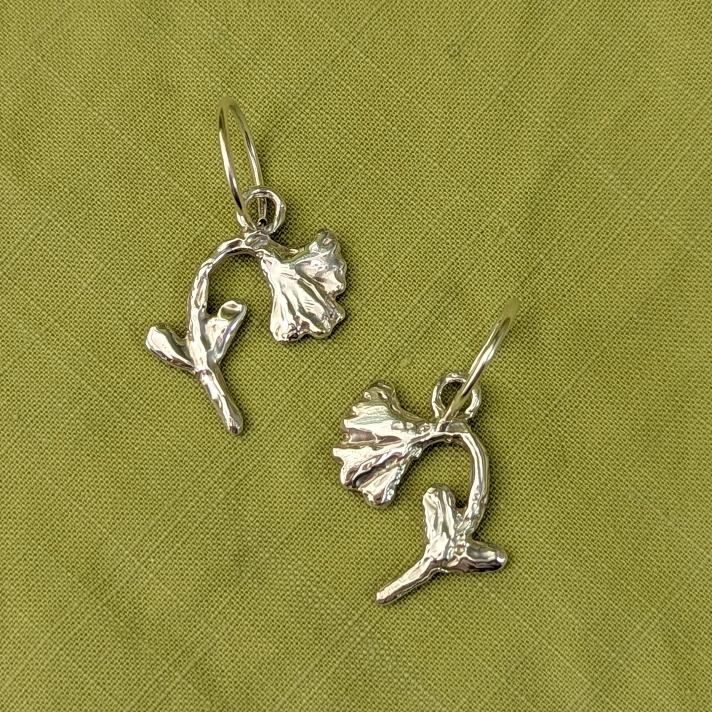 Flower Dangle Hoop Earrings