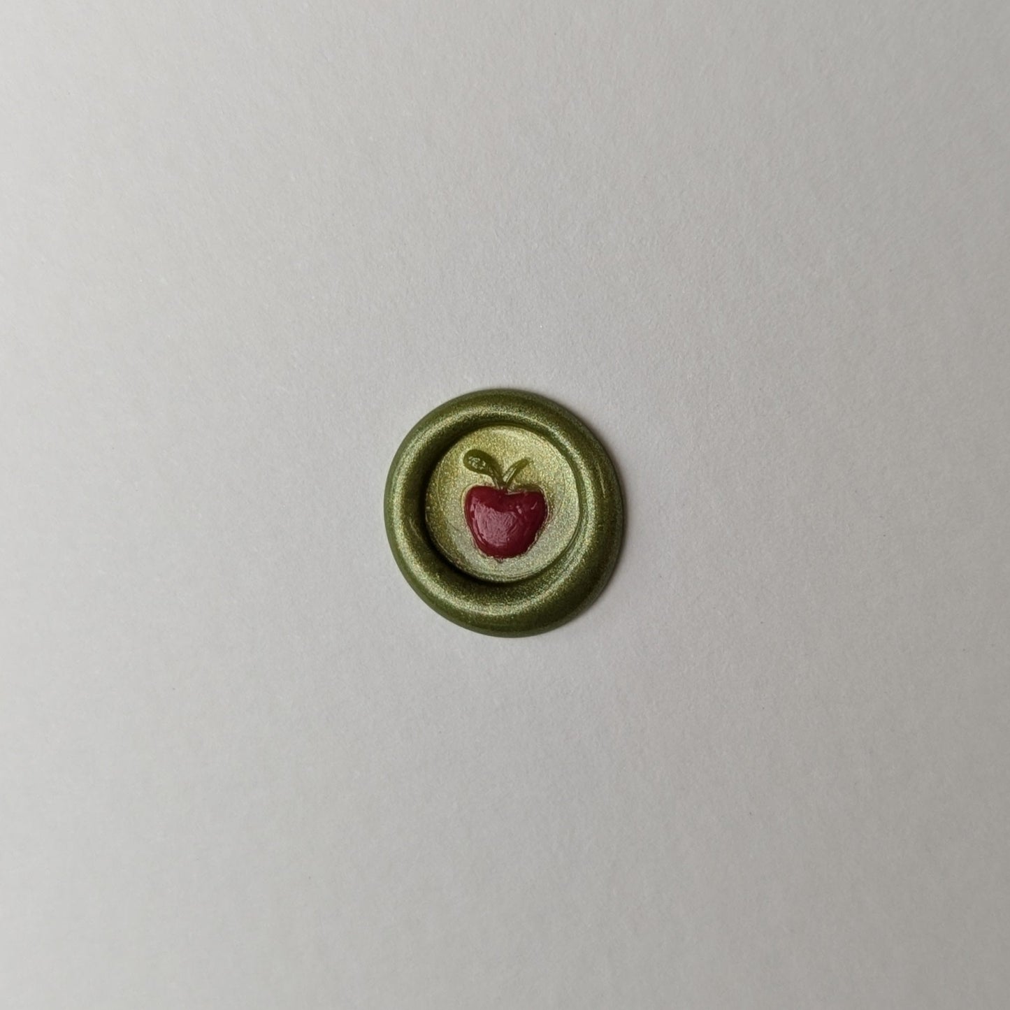 Juicy Apple Wax Stamp Silver Pendant - Necklace Set