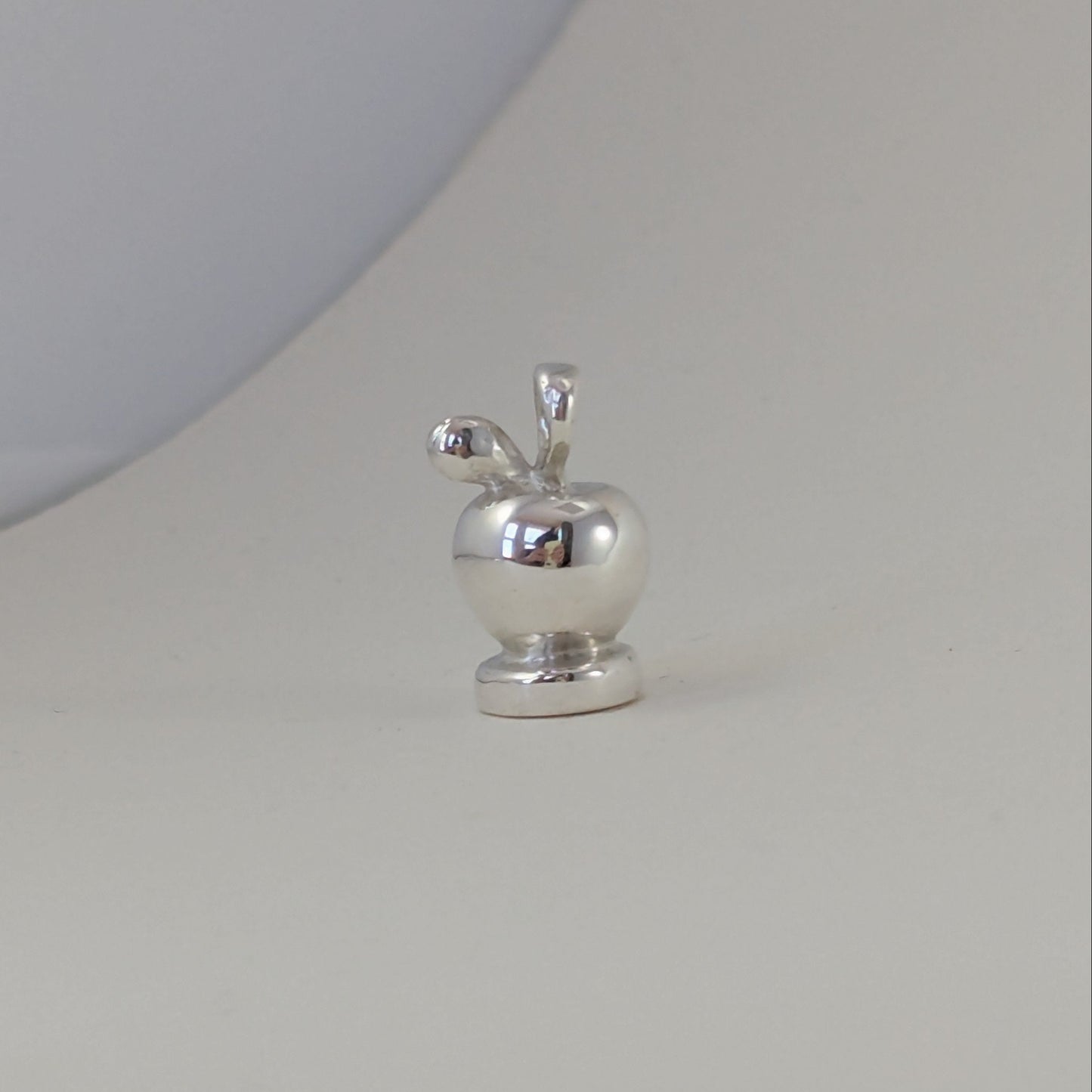 Juicy Apple Wax Stamp Silver Pendant - Necklace Set