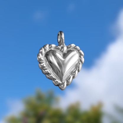 Cornish Pasty Heart Pendant