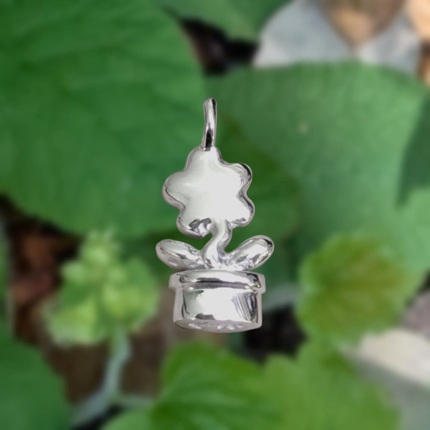 Pendant Only - Flower Pot Wax Stamp