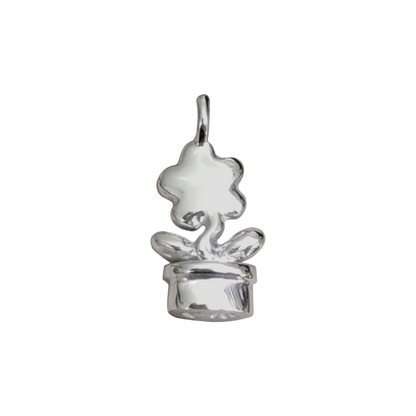Pendant Only - Flower Pot Wax Stamp