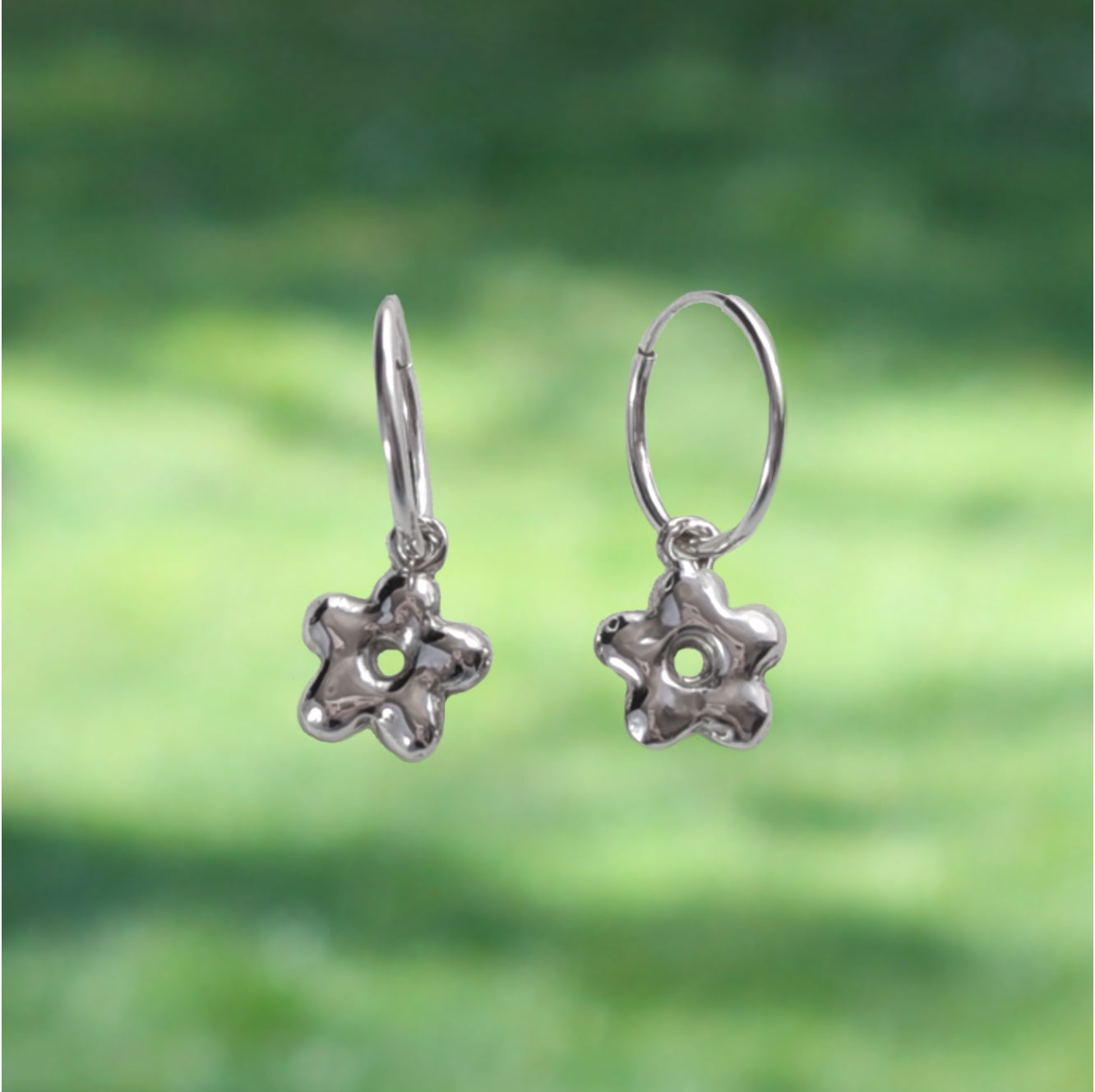 Daisy Hoop Earrings - Ready To Ship