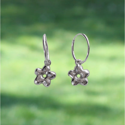 Daisy Hoop Earrings - Ready To Ship