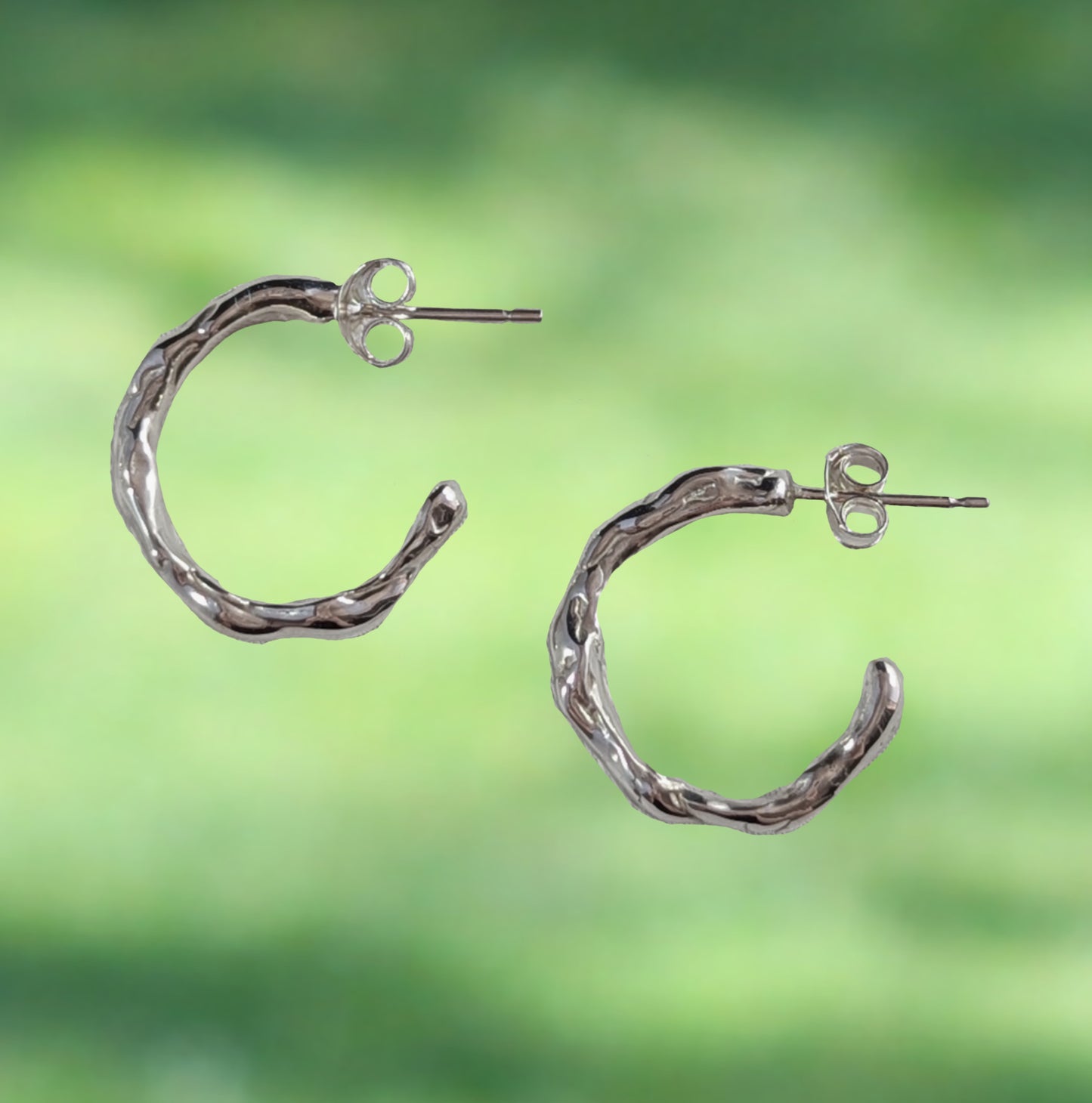 Organic Hoop Studs