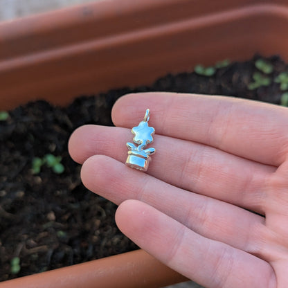 Pendant Only - Flower Pot Wax Stamp