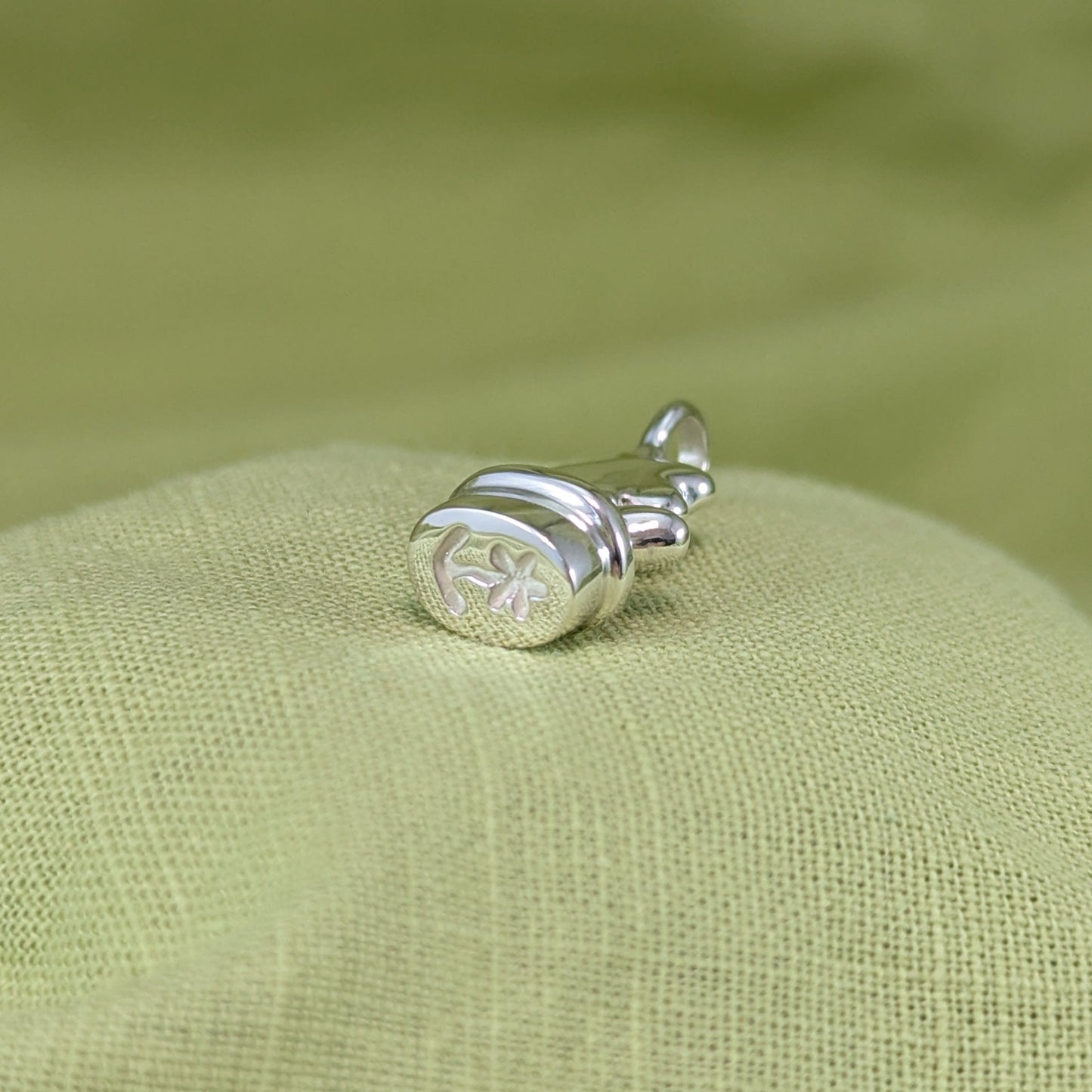 Pendant Only - Flower Pot Wax Stamp