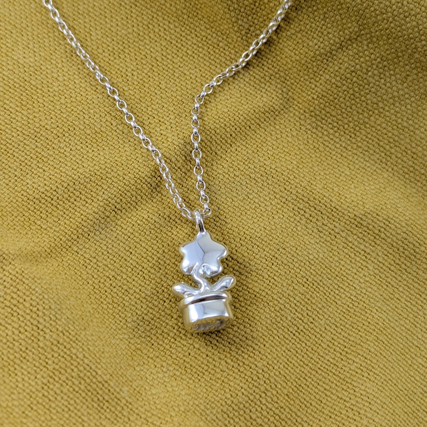 Pendant Only - Flower Pot Wax Stamp