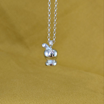 Juicy Apple Wax Stamp Silver Pendant - Necklace Set