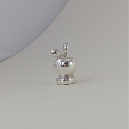 Juicy Apple Wax Stamp Silver Pendant - Necklace Set