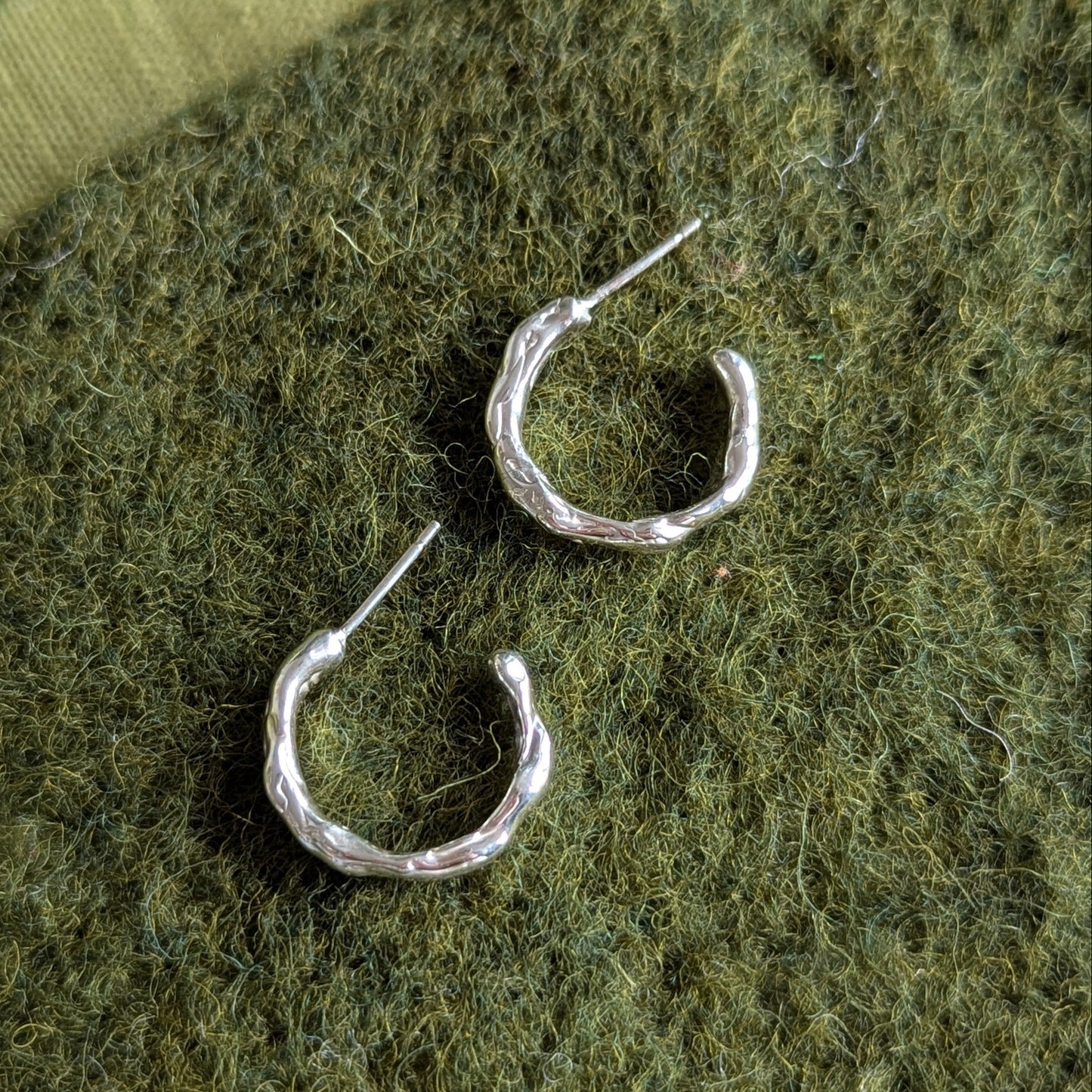 Organic Hoop Studs