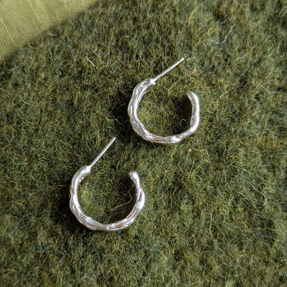 Organic Hoop Studs