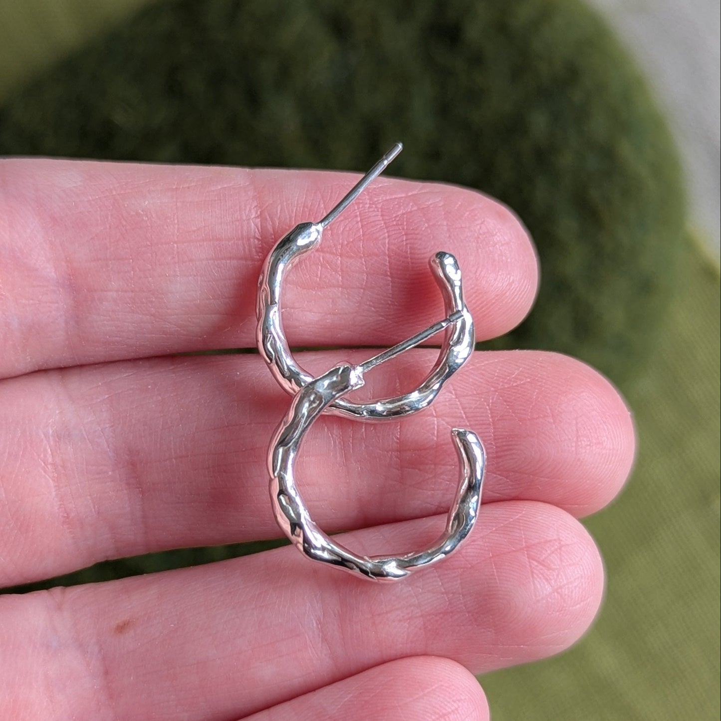 Organic Hoop Studs