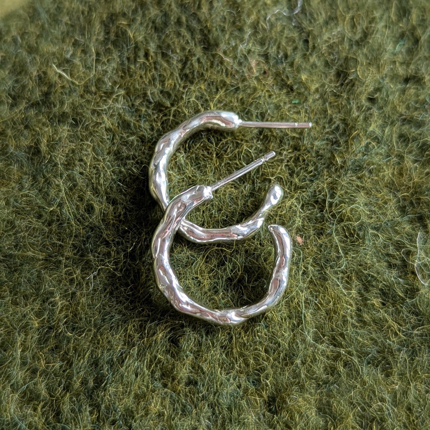 Organic Hoop Studs