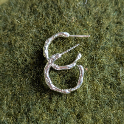 Organic Hoop Studs
