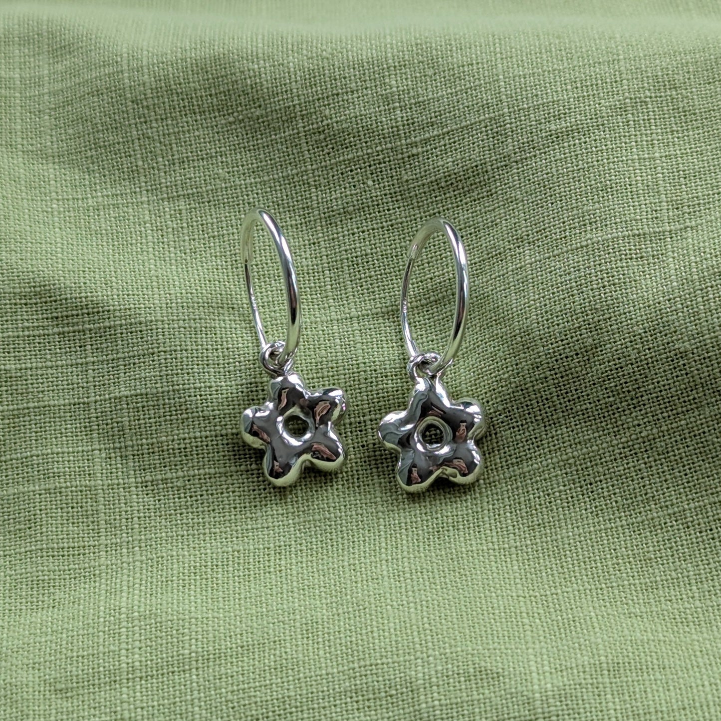 Daisy Hoop Earrings - Ready To Ship