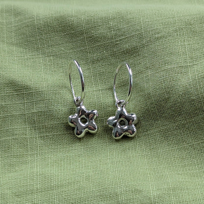 Daisy Hoop Earrings - Ready To Ship