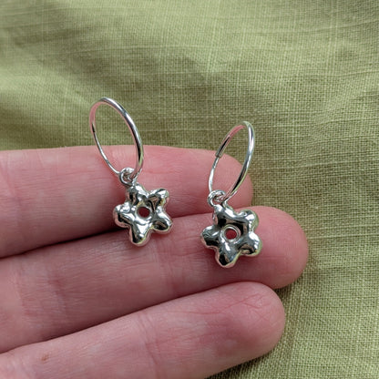 Daisy Hoop Earrings - Ready To Ship