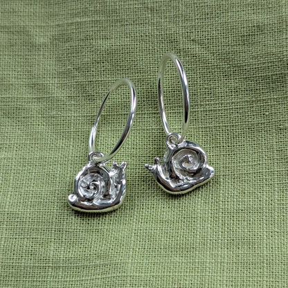 Snail Hoop Earrings - Ready To Ship