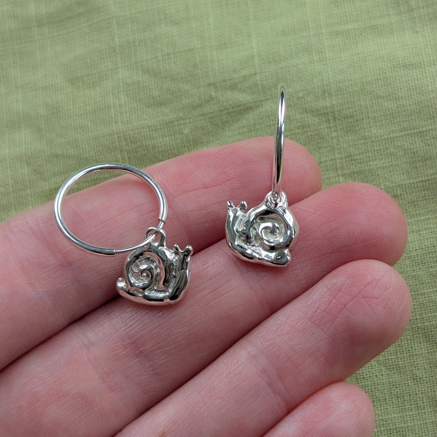 Snail Hoop Earrings - Ready To Ship