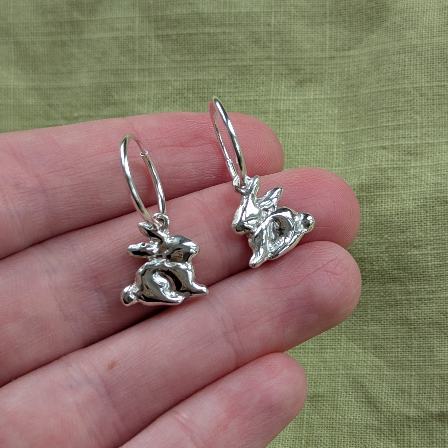 Bunny Hoop Earrings - Ready To Ship