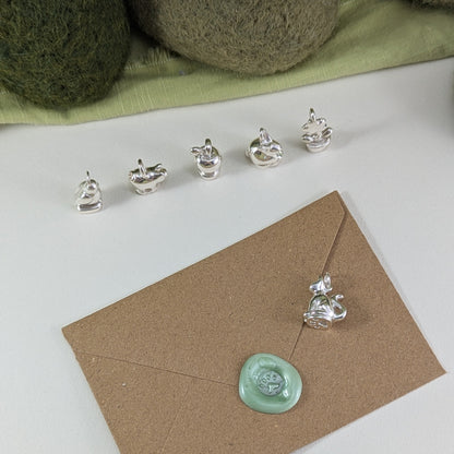 Pendant Only - Cat Silver Wax Stamp