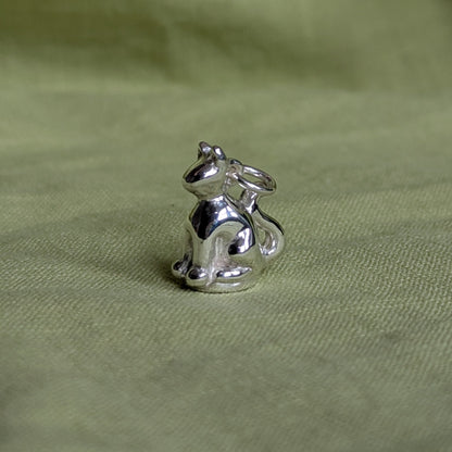 Pendant Only - Cat Silver Wax Stamp