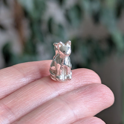 Pendant Only - Cat Silver Wax Stamp