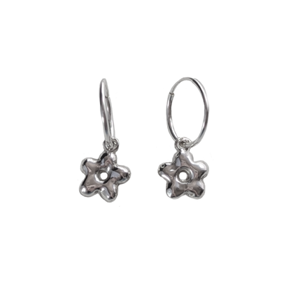 Daisy Hoop Earrings - Ready To Ship