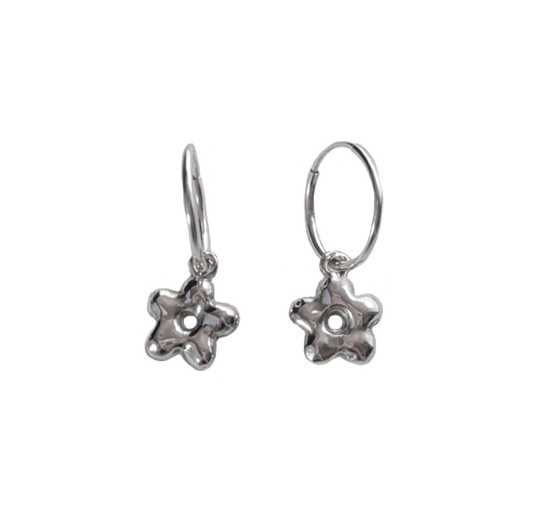 Daisy Hoop Earrings - Ready To Ship