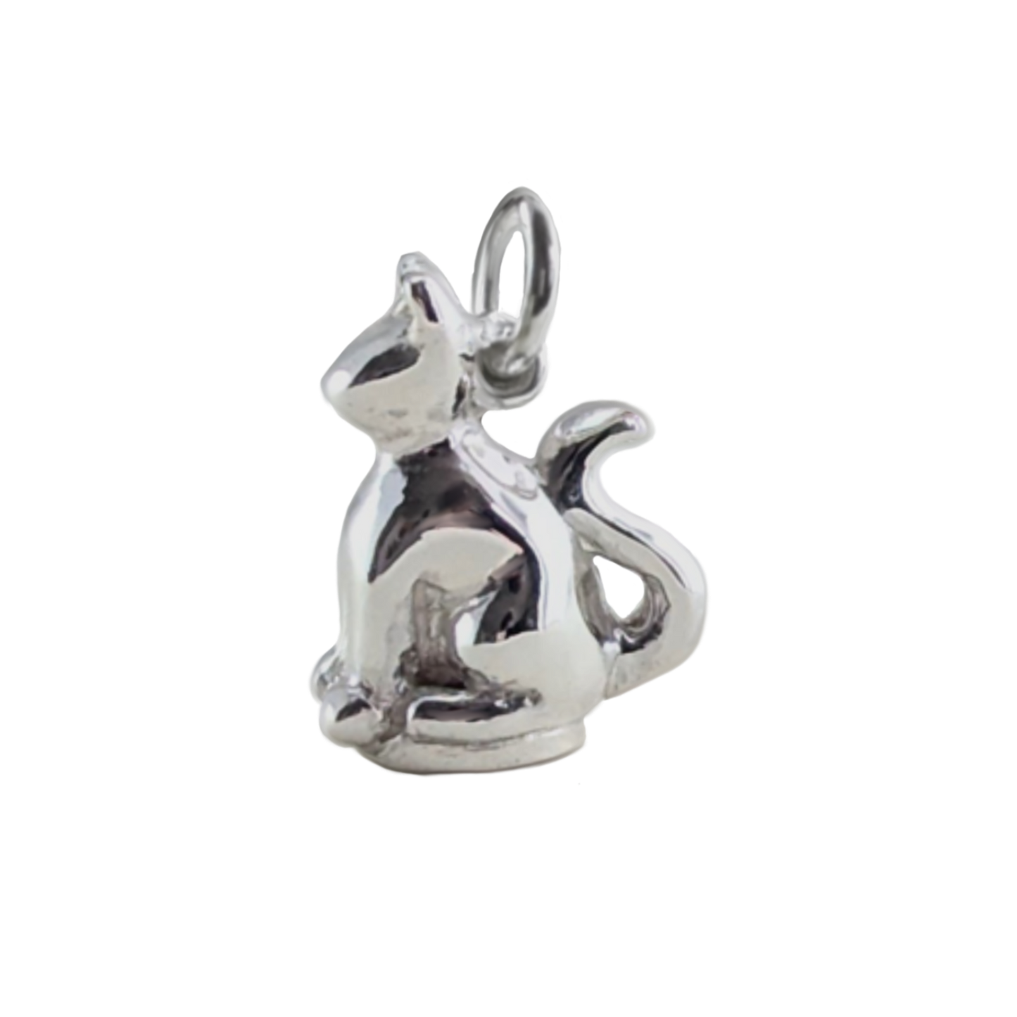 Pendant Only - Cat Silver Wax Stamp