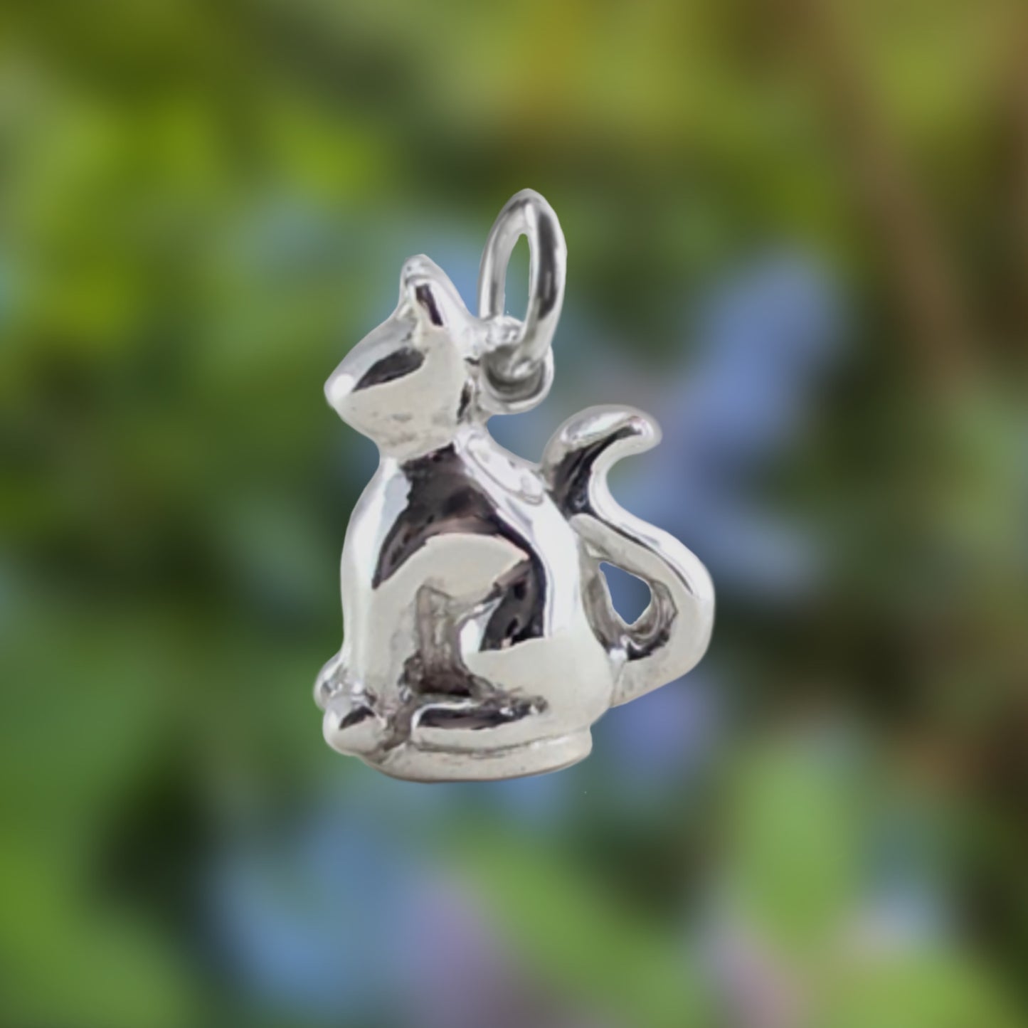 Pendant Only - Cat Silver Wax Stamp