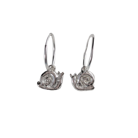 Snail Hoop Earrings - Ready To Ship