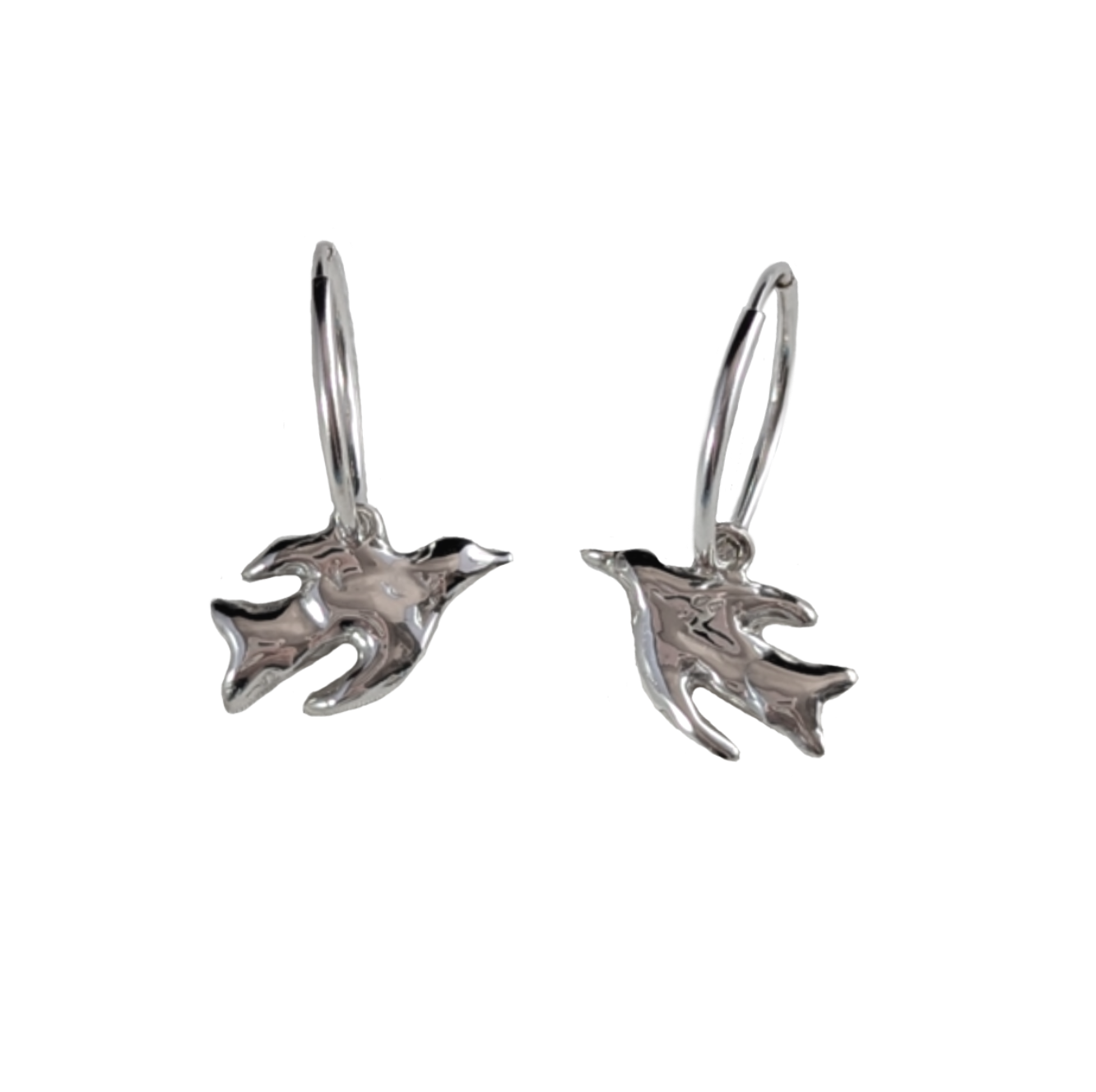 Flying Bird Hoop Earrings - Ready To Ship