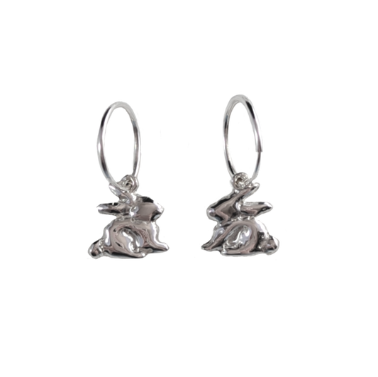 Bunny Hoop Earrings - Ready To Ship